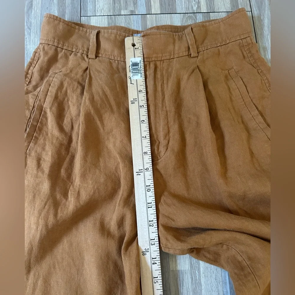 Everlane The Linen Way-high Drape Pant in Caramel Size 4 100% linen
